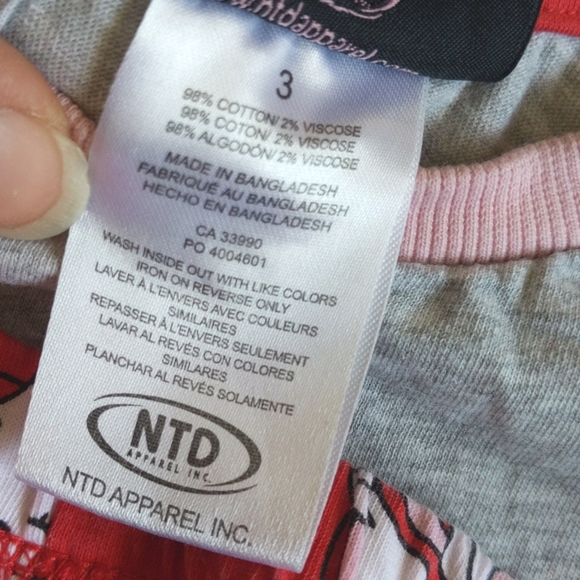 the pink closet summer pajamas matching set t-shirt & shorts 3T toddler girls - Picture 3 of 8